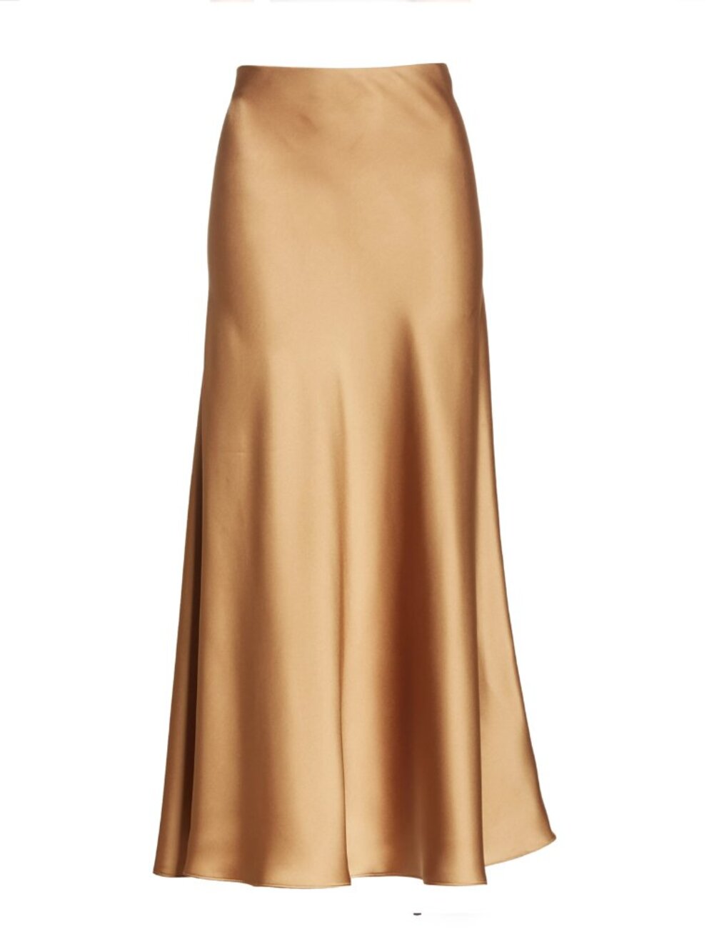 Club Monaco Bias Cut Satin Slip Skirt in Honey, Long Draped Mini Skirt, sz 4 - Picture 7 of 15